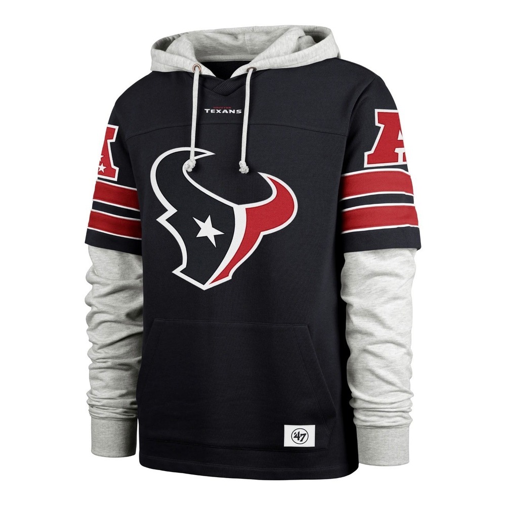 Houston Texans 47 Brand Gridiron Cornerback Lacer Hoodie Black Mens XL‎ New